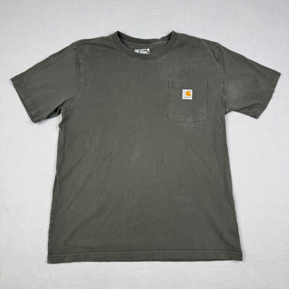 Carhartt Mens Relaxed Fit Pocket T-Shirt TK3296-M Green Cotton Size M